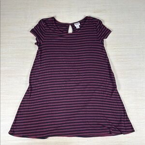 Mossimo‎ Supply Co. Oversized Top or Dress Black and Maroon Striped Women’s M